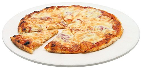 BBQ-TORO Pierre à Pizza Ronde | Ø 38 cm | Pierre pour Pizza et Tarte flambée | Pierre en cordiérite pour Gril, Four et Gril à gaz | Pierre à Cuire, Pierre à Pain, Assiette à Pizza, Baking Stone