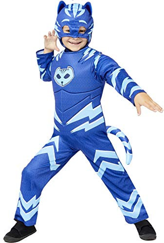amscan 9908870 Offiziell Lizensiert PJ Maske Leuchten im Dunkeln Kostüm für Kinder Jungen 4-6 Jahre