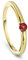 MIORE Schmuck Damen Verlobungsring mit Edelstein/Geburtsstein Rubin in rot Ring aus Gelbgold 14 Karat/ 585 Gold