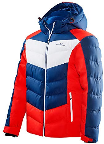 Black Crevice Herren Skijacke, blau/rot/weiß, 52