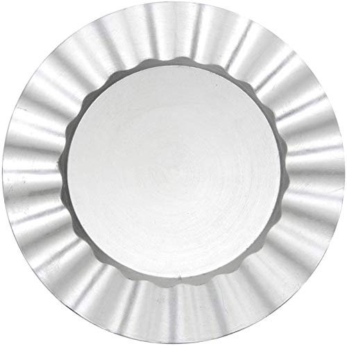 Aurora Store Natale sottopiatti Argento in plastica Rigida Tondo 33 cm Bordo Ondulato cenone sotto Piatto