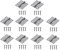 TERF® 10 Pcs Zinc Plated Steel Butt Hinges 50mm Door Butt Hinges Folding 50mm [2 inch] Silver for Home Furniture Bathroom Cabinet Window Internal Doors Including Fixing Screw