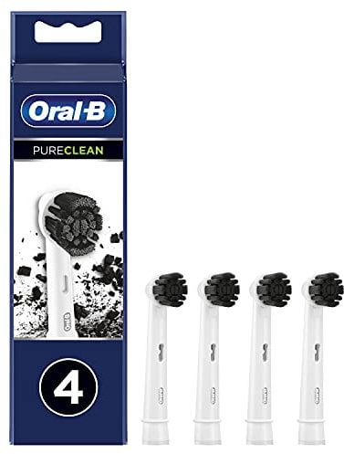 Oral-B Cabezal de repuesto para cepillo de dientes Pure Clean Carbón, paquete de 4