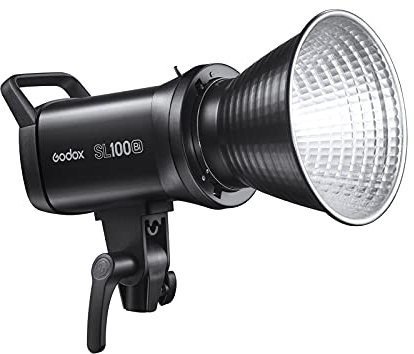 GODOX SL100Bi Compact LED Video Light Photography Fill Light 100W 2800K-6500K Bi-color Temperature Built-in 11 FX Lighting Effects Bowens Mount Supports APP/2.4G Wireless/On-board Control