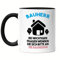 Hey!Print Bauherr Tasse Schwarz Richtfest Hausbau Häuslebauer Geschenk Einzug Eigenheim Lustig Spruch