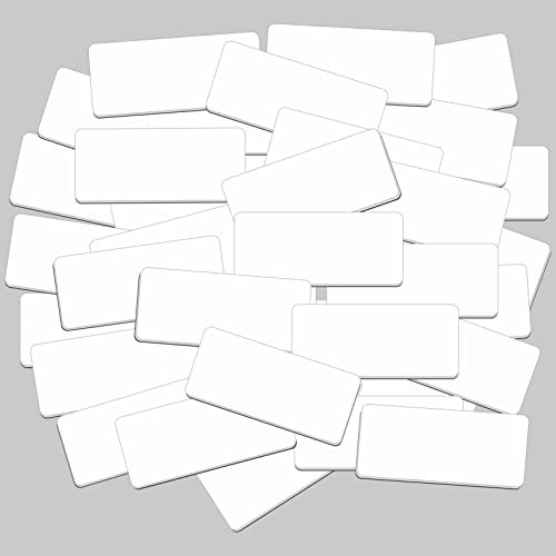 Magnetic Name Tag Label, 54 PCS Dry Erase Reusable Blank Name Stickers White Reusable Magnets for Whiteboards Locker Fridge School Office Home (Each Measures 3.2 x 1.2)