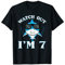 Wasser Meer Tier Geburt geboren Alter 7 Jahre alt süße Uhr Hai T-Shirt