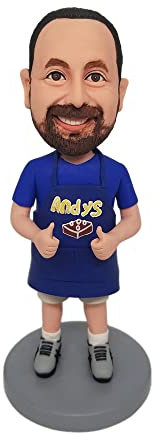mydedor Individuelle Wackelkopf-Figur, Blondie Frau, personalisierte Puppe, Geschenke