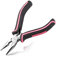 LEONTOOL 5 Inches Long Nose Pliers With Wire Cutter for Jewelry Making - Small Chain Nose With Serrated Jaws for Bending, Gripping - Pink Tool for Women