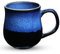 RELEDESA 450ml Grande Tasse à café en céramique, Tasse à thé porcelaine faite à main en vitrage du four pour bureau et la maison, Grande poignée, Micro-ondes et lave-vaisselle sécurité (Starry Blue)