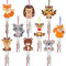 HONMOK 9 Stück Herbst Tiere Windspiel Bastelset Kinder Basteln Igel Eule Fuchs Klangspiel Herbsttiere Bastelhandwerk zum Bemalen DIY Holz Kunsthandwerk Geschenke für Jungen Mädchen Herbstdeko