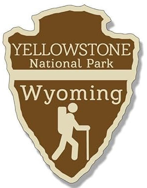 WildeBabsKLBT 11cm Hochwertiger Auto-Aufkleber Sticker Decal Autoaufkleber Aufkleber-Folie Wetterfest Yellowstone National Park Arrowhead Rv F1889