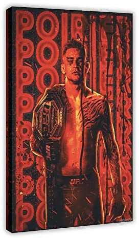ZAPORA Dustin Poirier Poster auf Leinwand, Schlafzimmer, Dekoration, Sport, Landschaft, Büro, Raumdekoration, Geschenk, Rahmen-Stil, 20 x 30 cm