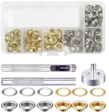 1 juego de herramientas de reparación para la instalación de delineadores de ojos de tela, pequeño juego de herramientas de perforación de metal de latón, accesorios de herramientas de mordaza para