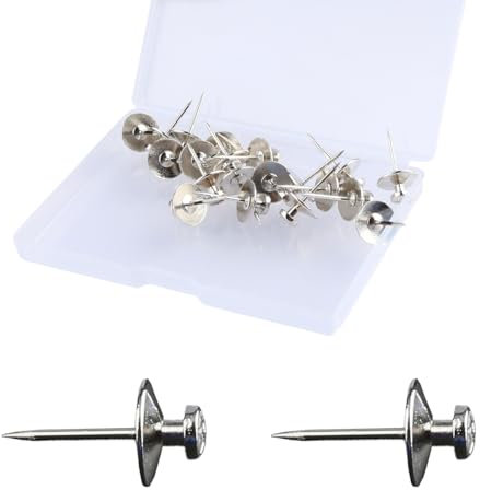 Thyonta 20 PCS Picture Hanging Nails - Double-Headed Wall Nails Pushpin Hook Hangers Decorative for Home Classroom Office Study Room Drywall