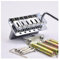 TERAVIVA 1 Set Rechtshänder/Linkshänder Elektrische Gitarre Tremolo System Brücke Chrom für ST Brücke Teile(Left Hand)