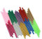 AUTSUPPL 50pcs Glitter Hot Glue Sticks Colors Grey Gold Red Rose Red Blackish for Crafting Projects and School Arts