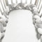 GYCF Bettschlange Geflochten Bettumrandung Kantenschutz Babybett Umrandungen Knotenkissen Geflochten Nestchenschlange Bettumrandung Knoten Zierkissen,White+Grey+Grey,2 m