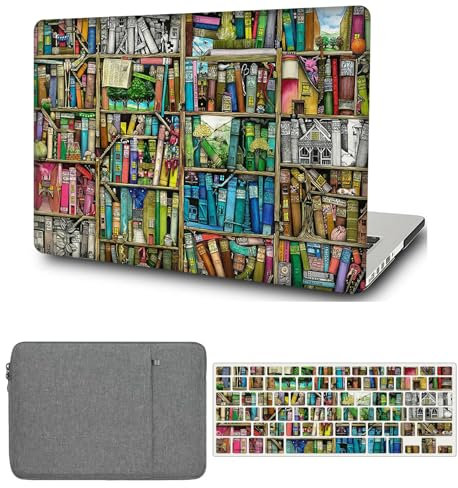 FFBOFFC Case Compatible with Old Version MacBook Pro 13 inch Case 2012 2011 2010 2009 2008 Model A1278 with CD-ROM, Plastic Hard Shell Case & Keyboard Cover Skin & Sleeve Bag, Book
