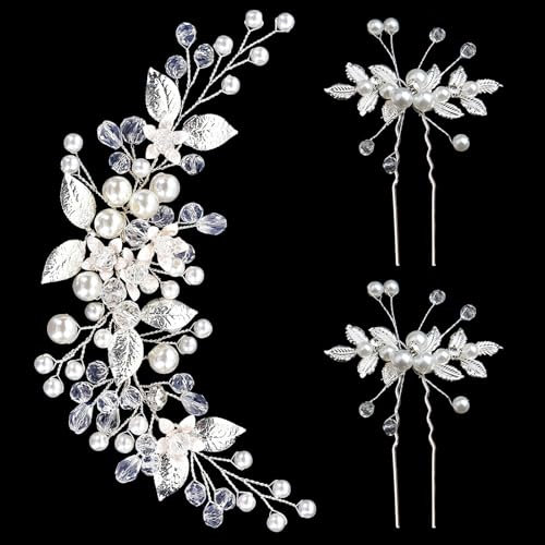 ZOCONE Feuilles Vignes de Mariage - Accessoires et Épingles pour Cheveux Fleurs, Strass, Perles pour Coiffure
