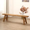 Rustikale Massivholz Küche Eingangsbank mit armlosem Design Bauernhaus Indoor Holz Essbank für Wohnzimmer Kurze Höhe Schuhbank Eingangsmöbel