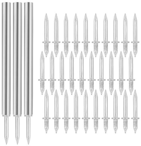 300 Piece Double Headed Seamless Nails Skirting Board Nail SetNon-Marking NailsCambric NailsConcealed Form Screws for Home Decor Carpentry and Construction Industry with 3 Sleeve Tools
