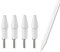 Lot de 4 pointes de rechange compatibles avec Xiaomi Smart Pen (2ème génération), pointe de stylet, pointes de rechange, embouts tactiles, sensation d'écriture agréable, capuchon de rechange pour
