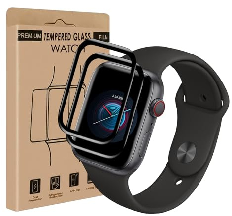 Carantee 2 Stück Schutzfolie für Panzerglas für Apple Watch Series 7/8/9 41mm, Bläschenfrei HD Anti-Kratzer Apple Watch 8 41mm Displayschutz, 3D Vollbildschirm Frei von Kratzern iWatch 41mm Schutzglas