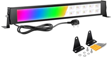 RIGIDON 1x Outdoor RGBW led Light bar 28W 2800lm APP and Remote Control | wall washer, plug, 175V-265V, dimmable colour changing, for garden courtyard landscap party stage festival decoration, IP67