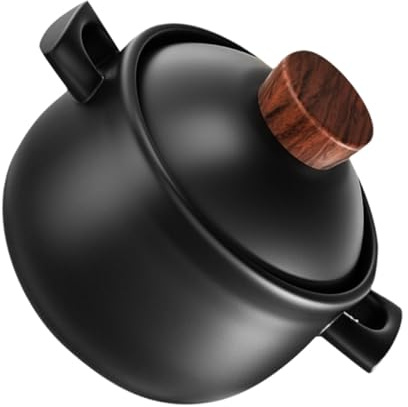 Sewroro Keramik Kochtopf mit Deckel 18L Großer Haushalts Auflauftopf für Gasherde Hitzebeständig Vielseitig zum Schmoren und Kochen von Suppe Reis