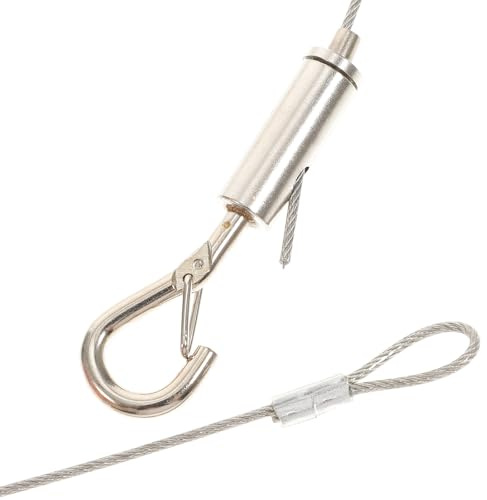 Alipis Kit Suspendre Murale 2 Pièces en Fil d'Acier Inoxydable 304 Réglable 2 Mètres pour Cadres Miroirs et Luminaires Capacité 20 Kg Câble Résistant et Polyvalent pour Accrocher