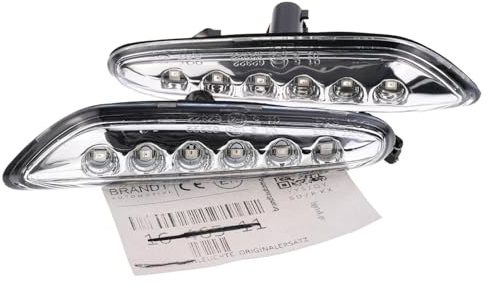 BRANDT Seitenblinker Set LED Blinker + Kabel Weiss passend für Bmw 1er E81 E87 04-11 E82 E88 07-13 3er E46 01-05 3er E90 E91 E92 E93 05-13 E60 E61 03-10 X1 E84 09-12 X3 E83 03-10 Blinkleuchten