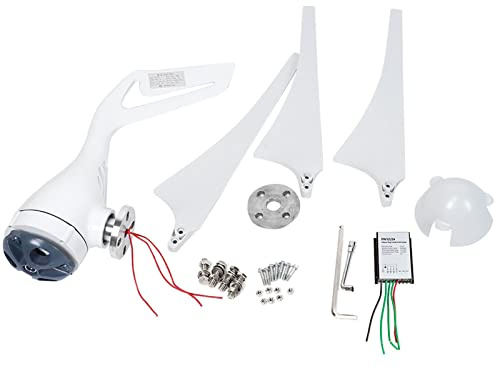 kaisudiAP Kit generatore eolico orizzontale a 3 pale da 300/600 W DC12V/24V per uso domestico (24V)