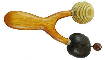 Simandra Rassel Glocke Shaker Maracas Percussion Musik Rhythmus Klang Instrument Rattan (Motiv 2)