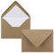 250 Briefumschläge Sandbraun - DIN C6 - gefüttert mit weißem Seidenpapier - 120 g/m² - 11,4 x 16,2 cm - Nassklebung - Ideal für Hochzeitseinladungen - NEUSER PAPIER