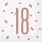 Unique Party Supplies 84880 Papierservietten - Zahl 18 - 16,5 cm - Glitzer-Roségold-Geburtstag - 16er-Packung
