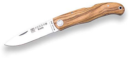 Joker Sport Klappmesser Koala NO123, Olivengriff, 6 cm Klinge, mit Schloss, Angelgerät, Jagd, Camping und Wandern