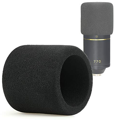 SUNMON Schaumstoff-Mikrofon-Windschutzscheibe, Pop-Filter-Windschutz, passend für MXL 770 MXL 990 Kondensator-Nierenmikrofon