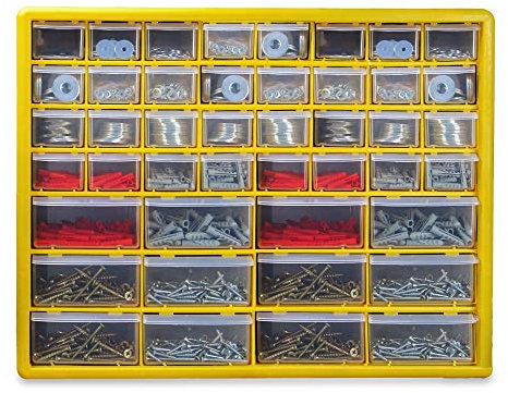 Maison & White Storage Cabinet 44 Drawer | Multi Draw Garage, Shed, & Home Organiser | DIY Tool Box with Small/Large Drawers | Chest Tools & Craft Boxes | Pukkr