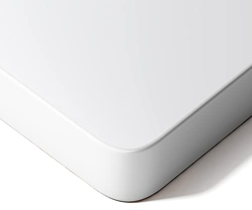 MAIDeSITe Escritorio rectangular de pie eléctrico ajustable en altura, 140 x 70 x 2,5 cm (blanco)