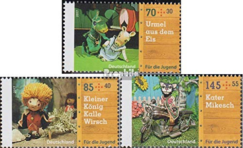 Prophila Collection BRD (BR.Deutschland) 3325-3327 (kompl.Ausg.) postfrisch ** MNH 2017 Augsburger Puppenkiste - Urmel u.a. (Briefmarken für Sammler) Prominente/Film/Theater/Radio