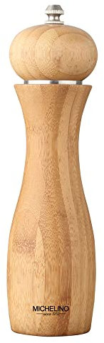 Michelino Manuelle Gewürzmühle Bambus Salzmühle Pfeffermühle