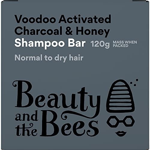Beauty and the Bees Voodoo Activated Charcoal & Honey Shampoo Bar - MINTY FRESH - with Organic Leatherwood Honey 100% Natural