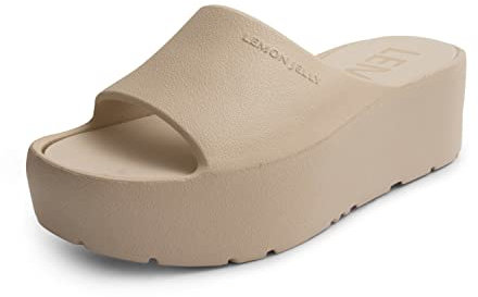 Lemon Jelly Womens Sunny 28 Slides Sandals Taupe