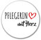 Huuraa Aufkleber Pflegerin mit Herz Geschenk 10cm Sticker Pflegerin Geschenkidee