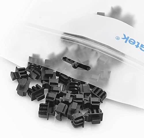 10Gtek SFP+ Dust Cover, Anti-Dust Cap for SFP+ Port, Fiber Optic Dust Caps, Port Protector for Switch/Network Cards/Router/Media Converters, PVC, 50 Pack
