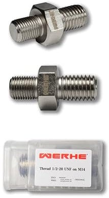 WERHE® Gewinde Adapter 1/2-20UNF und M14 Außgewinde - Für Rührgeräte und Bohrfutter