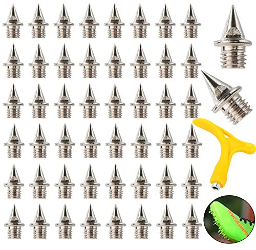 WUDQIJI Spike-Nägel 50 Stück 7mm×5mm Ersatzdornen Leichtathletik Spike Nägel Ersatz Spikes Sportschuhe Spike Track Spikes Langlauf-Spikes Ersatz-Spikes mit Spikeschlüssel für Track Schuhe