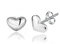 VICKWOOD Ohrstecker Echt 925 Sterling Silber Schmetterling Ohrringe Einhorn Schmuck/Ohrringe Pink/Silber/Bunt/Gold mit Perlmutt Herz/Tropfen Motiv für Mädchen Teenager (Herz_Silber)