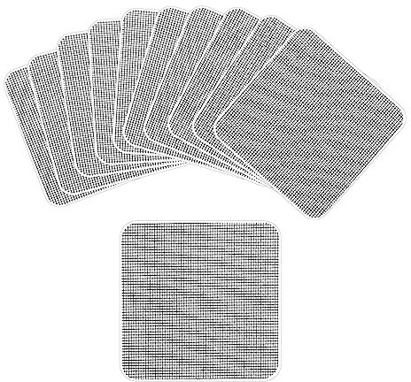 10st Fliegengitter Reparatur, 10x10cm Selbstklebend Fliegengitter Reparatur Set Window Screen Repair für Die Reparatur von Bildschirmfenstern Türen Zelten Netzen